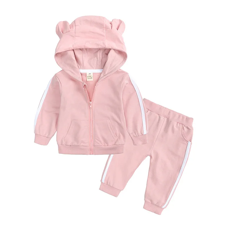 Infant 2 Pieces Suits Baby Hoodie Girls Outfits Tops Pants Set Boys Sweatshirt Children's Autumn Tracksuits