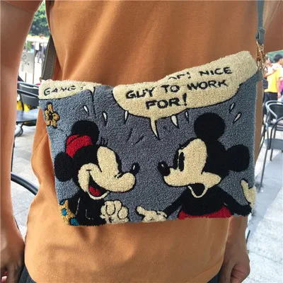 Disney Cute Lady and the Tramp Alice Strawberry bea Princess jasmine Long hair princess Lady embroidered hand bag cross-body bag