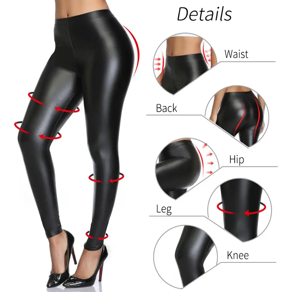 Legging Sexy en similicuir PU pour femmes noires, Legging mince et extensible, nouvelle mode, Fitness, chaleur, résistant à l'eau, Push-Up, pantalons décontractés