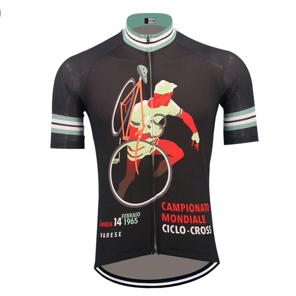 Short Sleeve Classic Cycling Jersey Breathable Cycling Clothing Mtb Jersey Triathlon Bike Clothing Retro Maillot Ciclismo