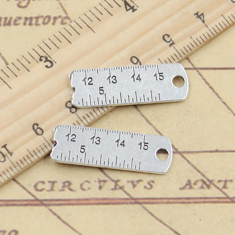 10pcs Charms Tools Ruler Rule 29x10mm Tibetan Silver Color Pendants Antique Jewelry Making DIY Handmade Craft - Image 2