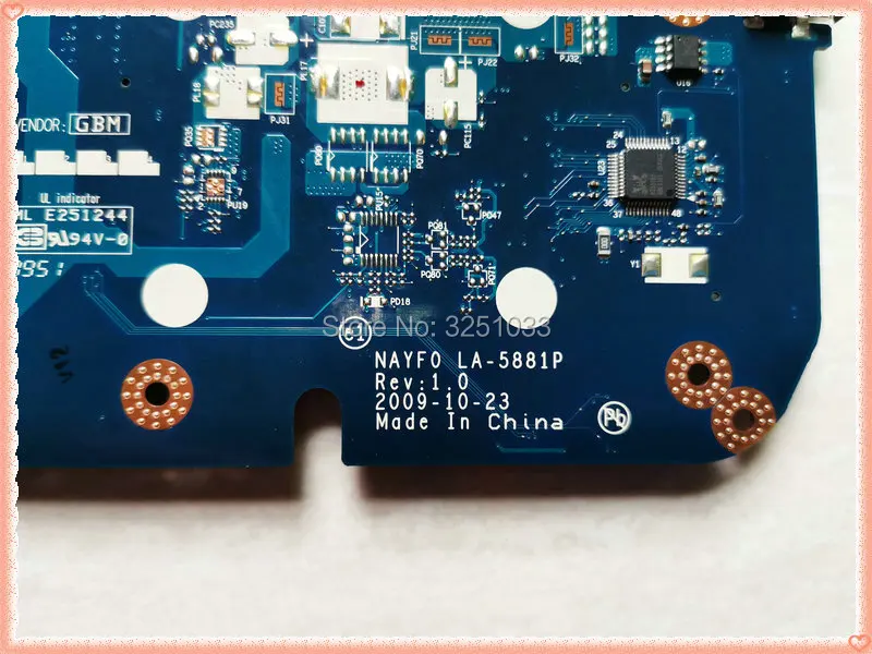 LA-5881P MAINBOARD MBWHH02001 MB.WHH02.001 For Gateway ACER NV79 NV7915U Laptop Motherboard NAYF0 LA-5881P HM55