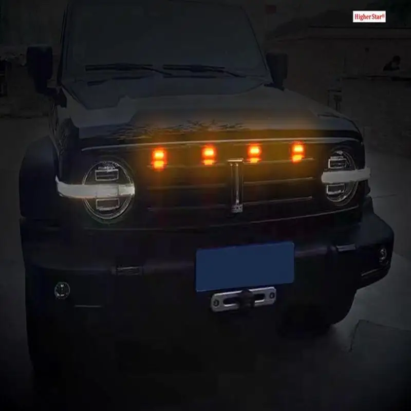 multi-function 4heads Car grille Led warning light,SUV Grill strobe lights,lightheads with remote,waterproof