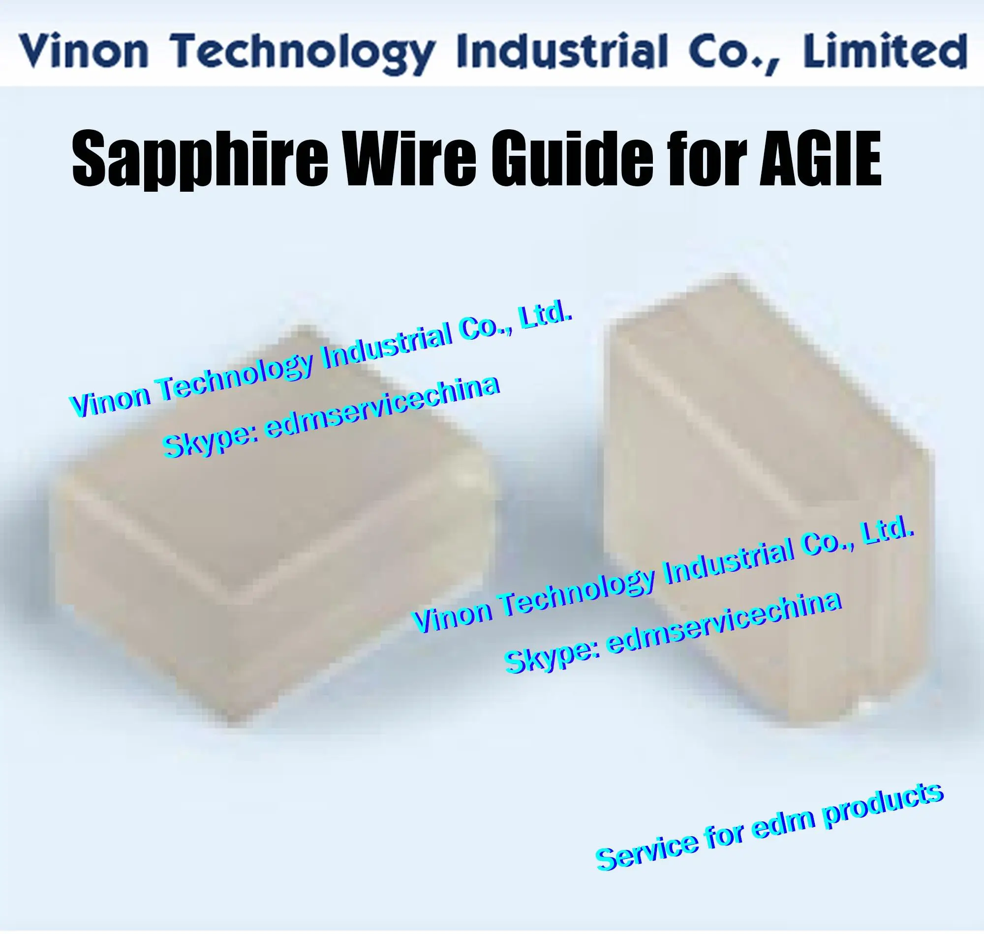 158.303, 170.973, 158.313 edm Sapphire Wire Guide d=0.20mm for Agie DEM 315 machine 158.303.8, 170.973.2, 158.313.7,