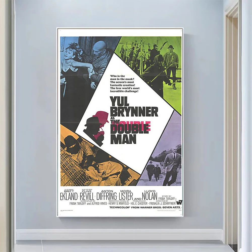 V0987 The Double Man Vintage Classic Movie Wall Silk Cloth HD Poster Art Home Decoration Gift