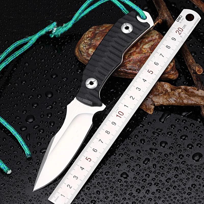 Free shipping Self defense outdoor knife survival in the field high hardness straight knife portable Camping knife