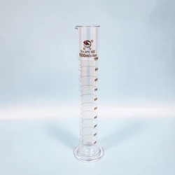 Cilindro de medição de vidro de borosilicato, capacidade de 1000ml, cilindro de laboratório de vidro graduado