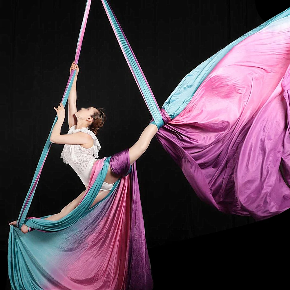 

PRIOR FITNESS 2023 20 Yards 18.3M Ombre Aerial Yoga Silk High Quality Gradational Colors