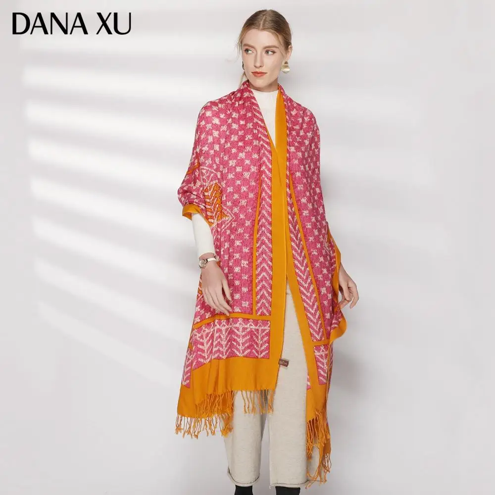 Fashion Winter Scarf For Women Cashmere Warm Plaid Pashmina Scarf Luxury Brand Blanket Wraps Female Scarves And Shawls 2020