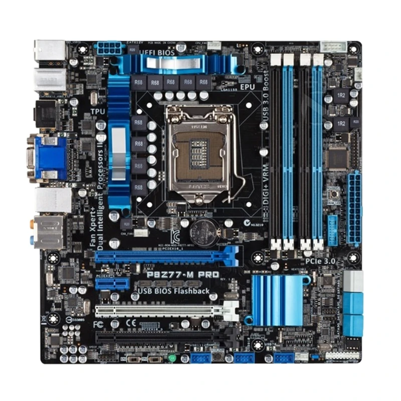 

Материнская плата P8Z77 M PRO, материнская плата MATX DDR3, память SATA3.0 PCIE16X 32 ГБ, маленькая плата, двухканальный Core i7 Intel LGA 1155