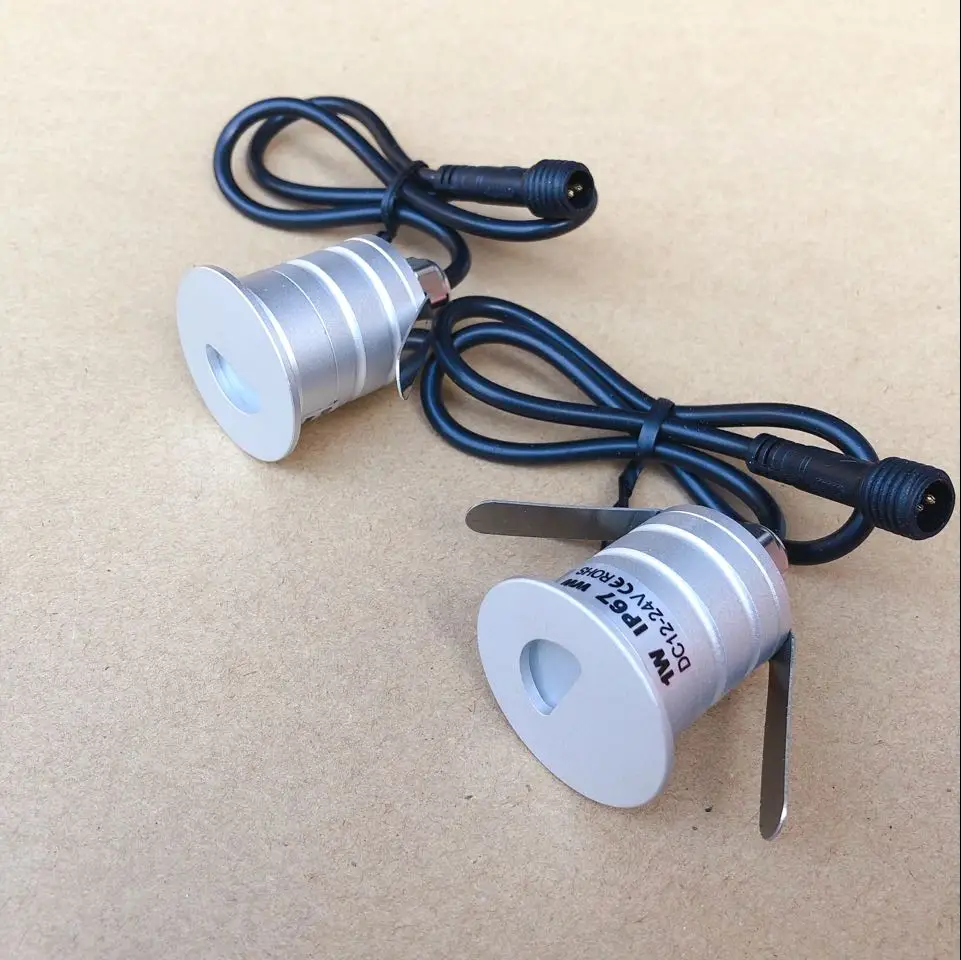 

Waterproof LED Spotlight 1W LED Underground Light Buried Lamps DC12-24V 3000K 4000K 6000K Floor Deck Corridor Wall Light