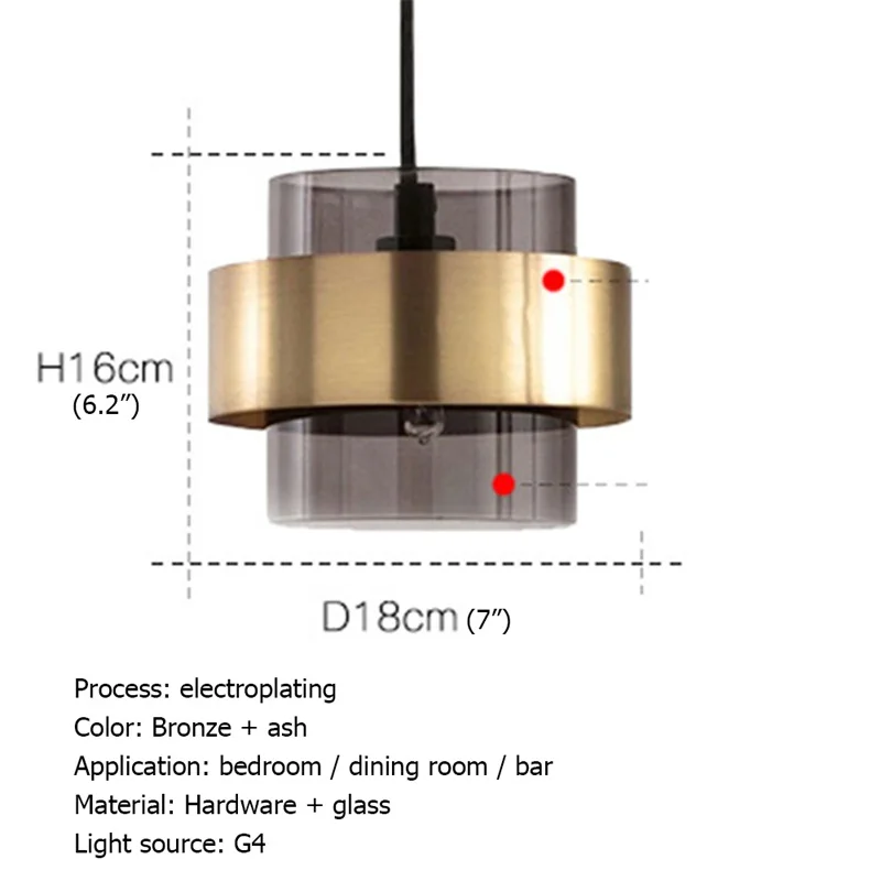 OUFULA Nordic Pendant Light Fixture Modern Simple LED Lamp Decorative For Home Bedroom Dining Room