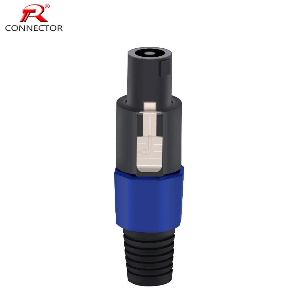 1pc NL4FC Speak Connector, 4Pins, Blue Color, 4poles Speak Male Plug Cable Connector