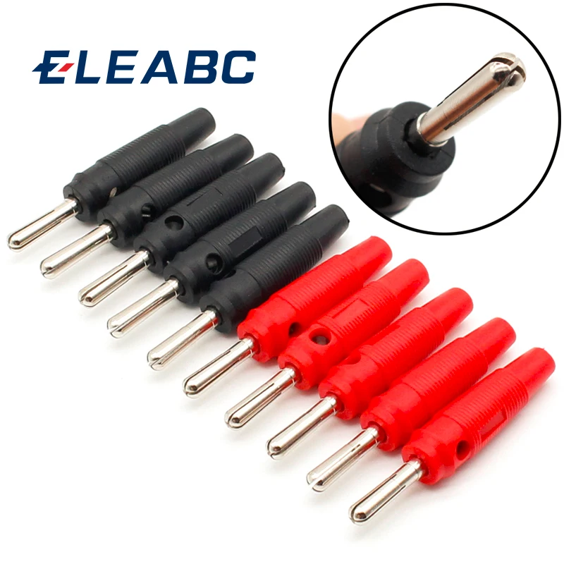 10pcs 4mm Banana Plug High Current Insulated Shrouded Stackable Connector Screw connection