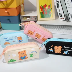 Large Capacity Big Zipper Pencil Case Kawaii Pencilcase School Pen Case Supplies Pencil Bag School Box Pencils Pouch Stationery