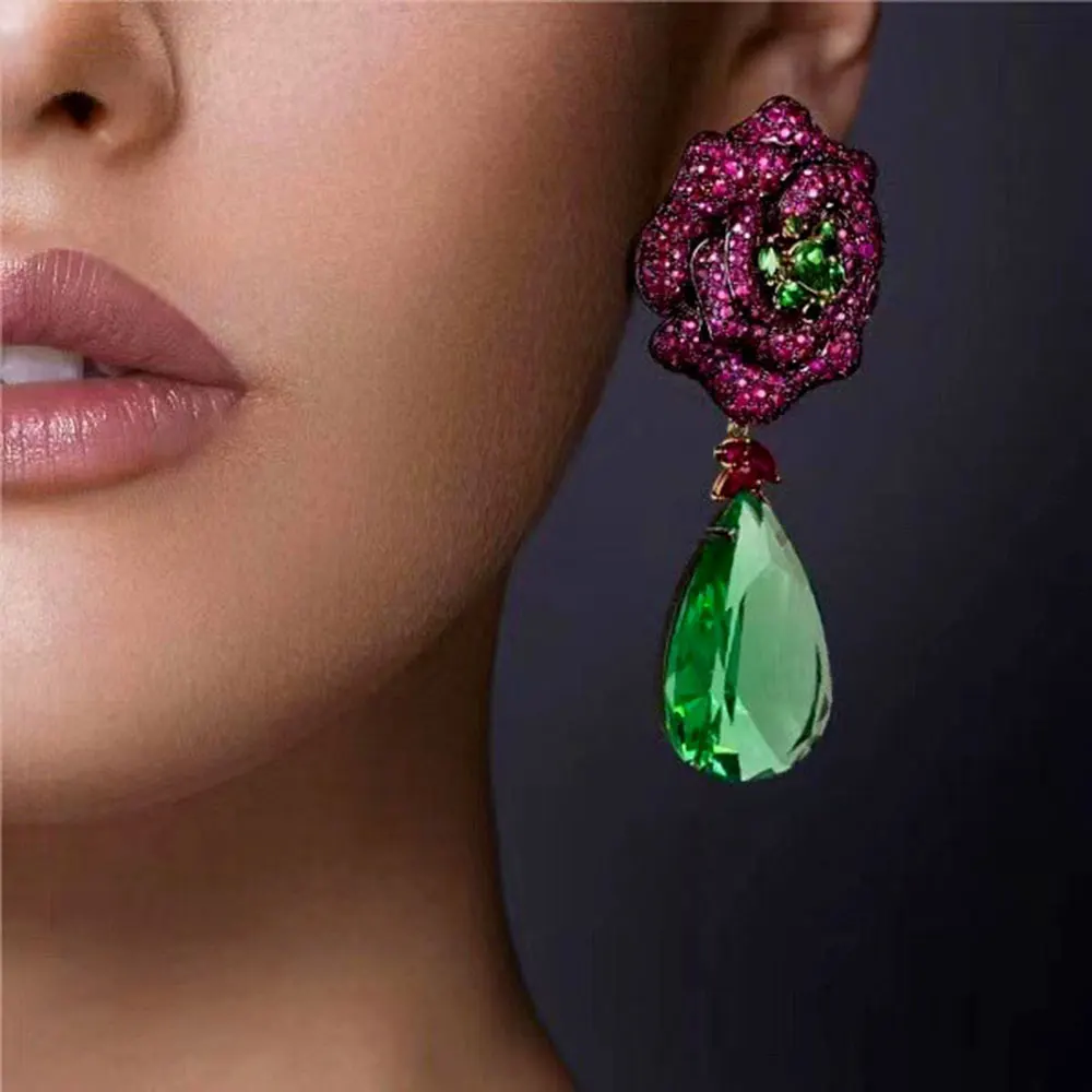 

GODKI MAXIAfrican Round Earrings For Women Wedding Party Cubic Zircon Dubai Bridal Earring boucle d'oreille 2021