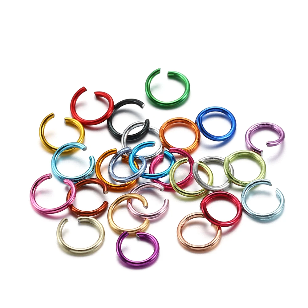 300Pcs/Lot 6/8/10mm Colorful Single Loops Jump Rings Split Ring Connector for DIY Bracelet Necklace Jewelry Making Accessories