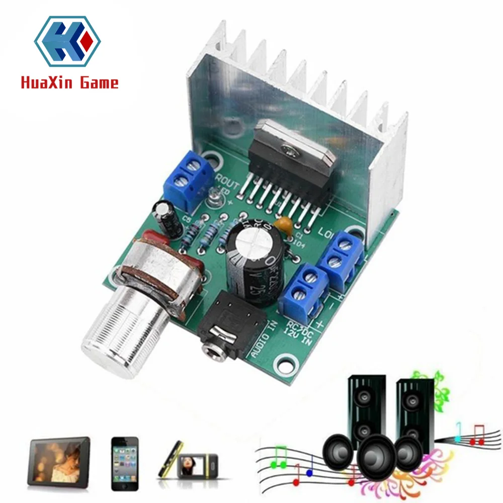 Amplificador de áudio digital, kit DIY, módulo de canal duplo, AC, DC, TDA7297