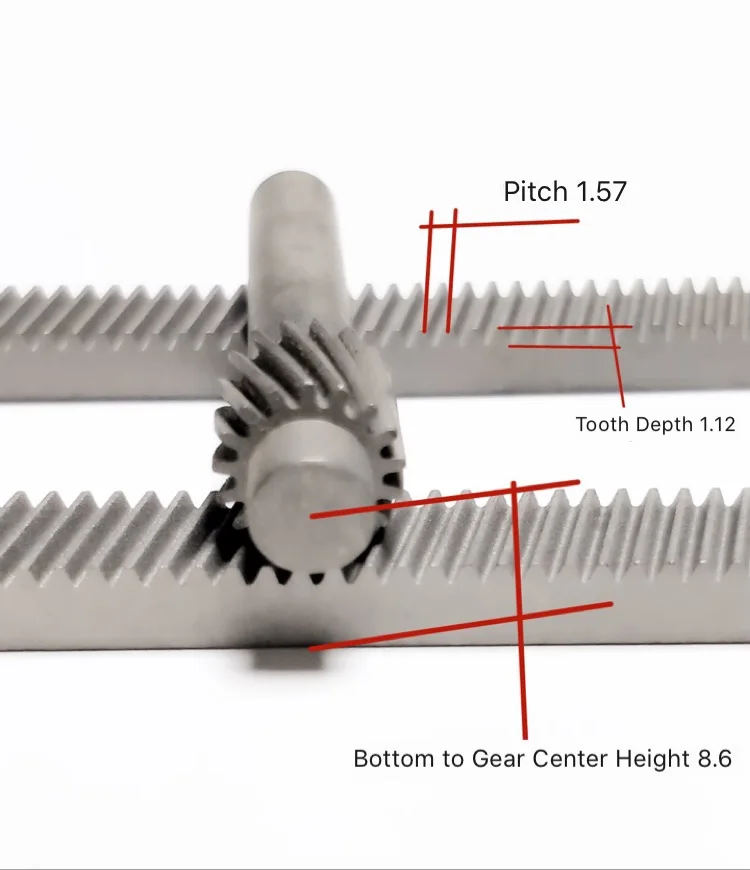 Su misura Manuale Tavolo Scorrevole Cremagliera e Pignone 0.5 Die A Coda di Rondine di Regolazione Fine Gear Piattaforma Cremagliera Cremagliera