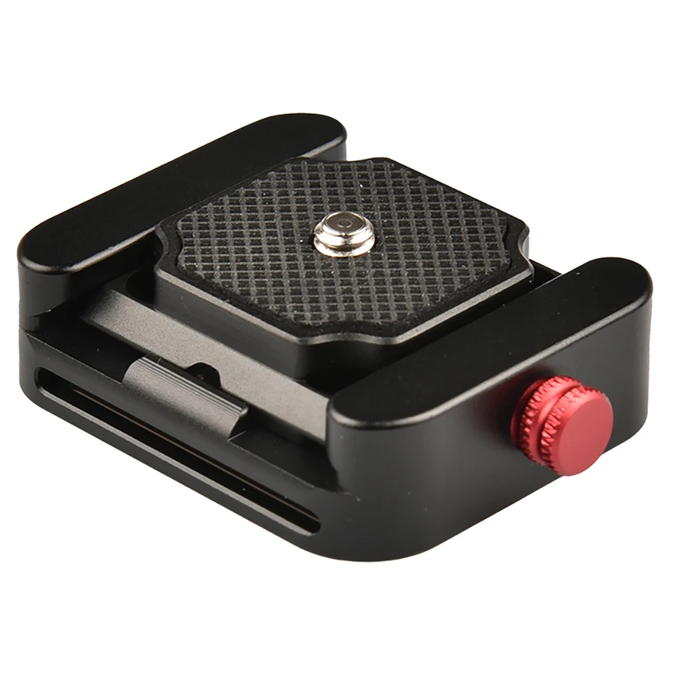 FOTGA-Adaptateur de pince autobloquant, plaque à dégagement rapide, support à vis 1/4 "pour trépied, monopodes