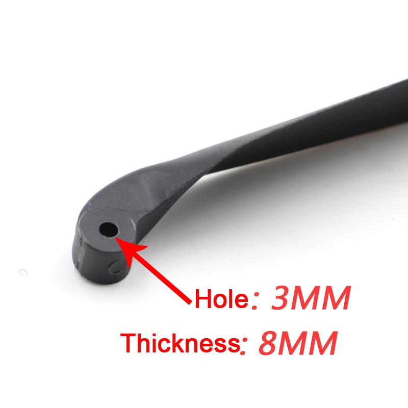 2Pairs Klapschroef 6x4 7x3 8x6 9x5 10x6 11x6 Paddle Blades Vaste Vleugel Props met 3MM Gat voor RC Vliegtuig Zweefvliegtuig DIY Onderdelen