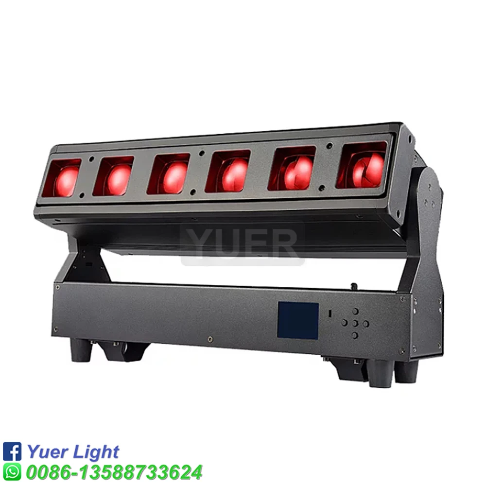 6X40W RGBW LED 6 Eye Zoom Point Control Beam Strobe Dyeing Effect Light For DJ Disco Party Stage Bar Club Prom Concert DMX512