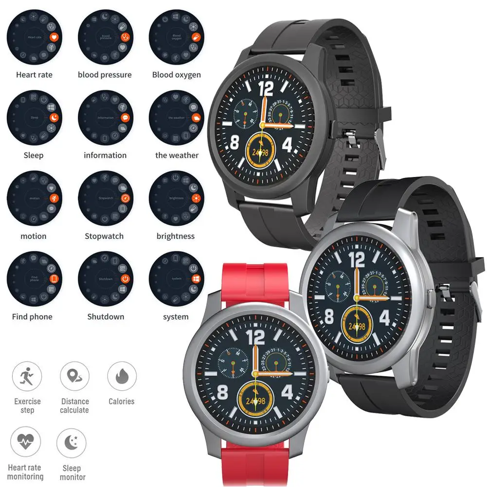 Sport Smart Watch Bluetooth-Compatible Wristwatch Activity Fitness Tracker Heart Rate Monitor IP67 Waterproof for Android iPhone