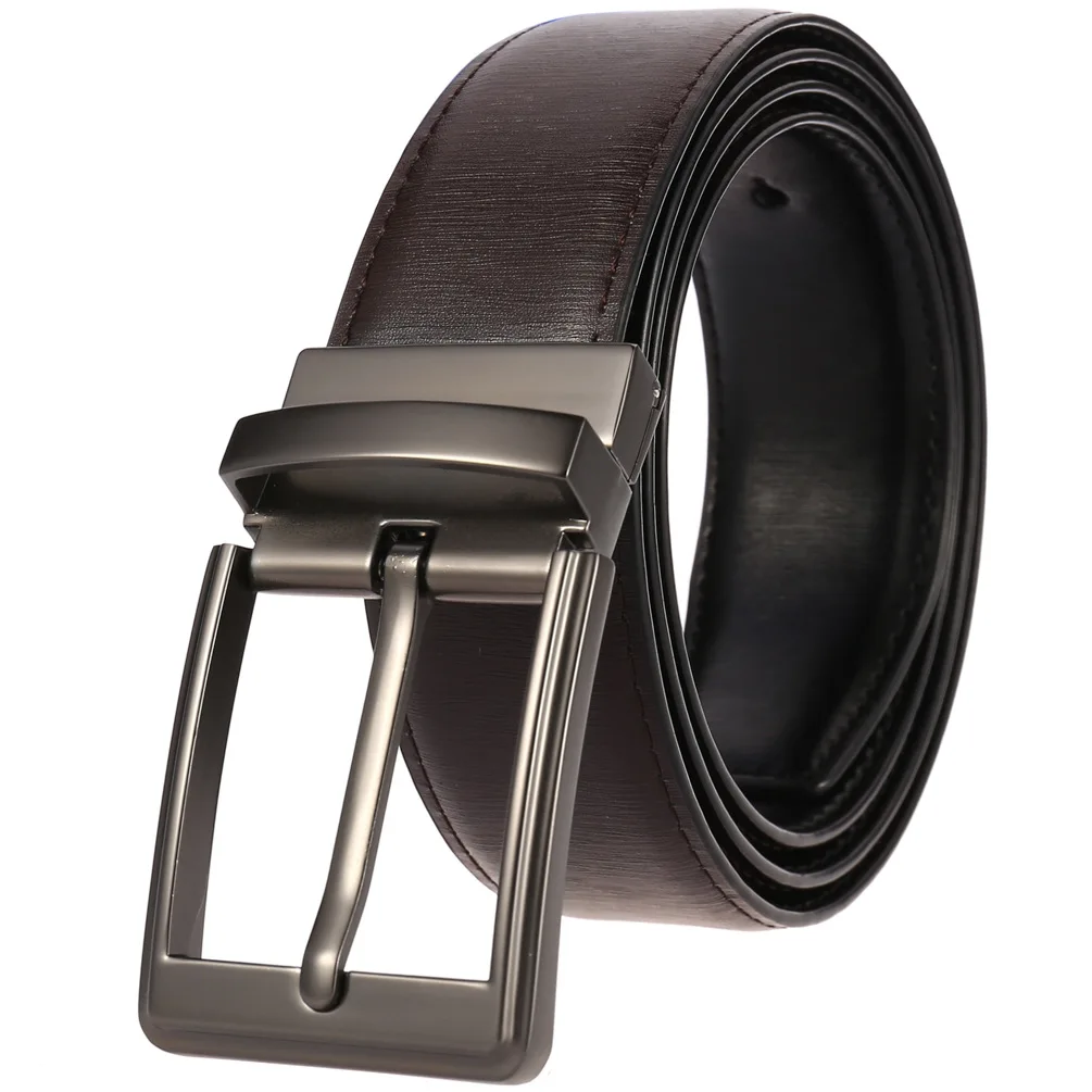 Personalized Mens Gold Pin Buckle Leather Belt Custom Engraved Split Leather Belt Waistband Perforated Lettering Logo Belts Gift