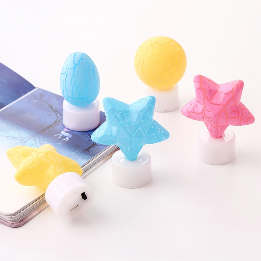 Máy Tính Để Bàn Mini Đèn Ngủ LED Sáng Tạo Trứng, Ngôi Sao, Quà Tặng Hoa Ánh Sáng Đèn Tự Động Đổi Màu, đèn Bàn Trang Trí