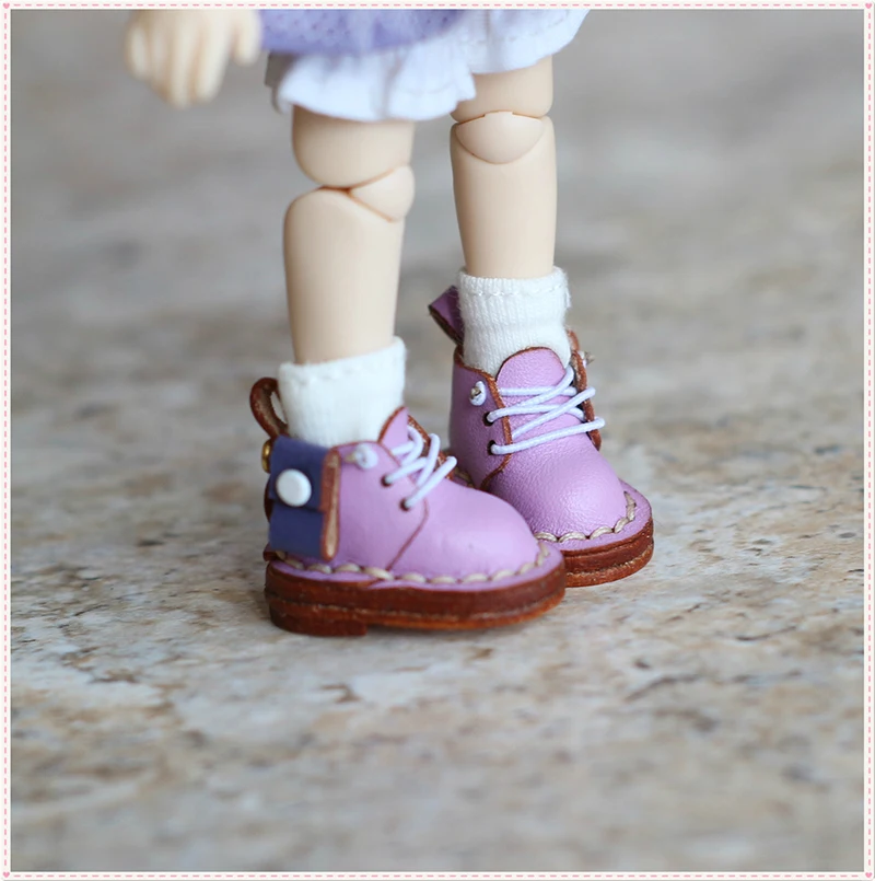 OB11-Bottes en cuir de vachette pour GSC, YMY, Obitsu 11, 1, 12bjd, accessoires de beurre, mode