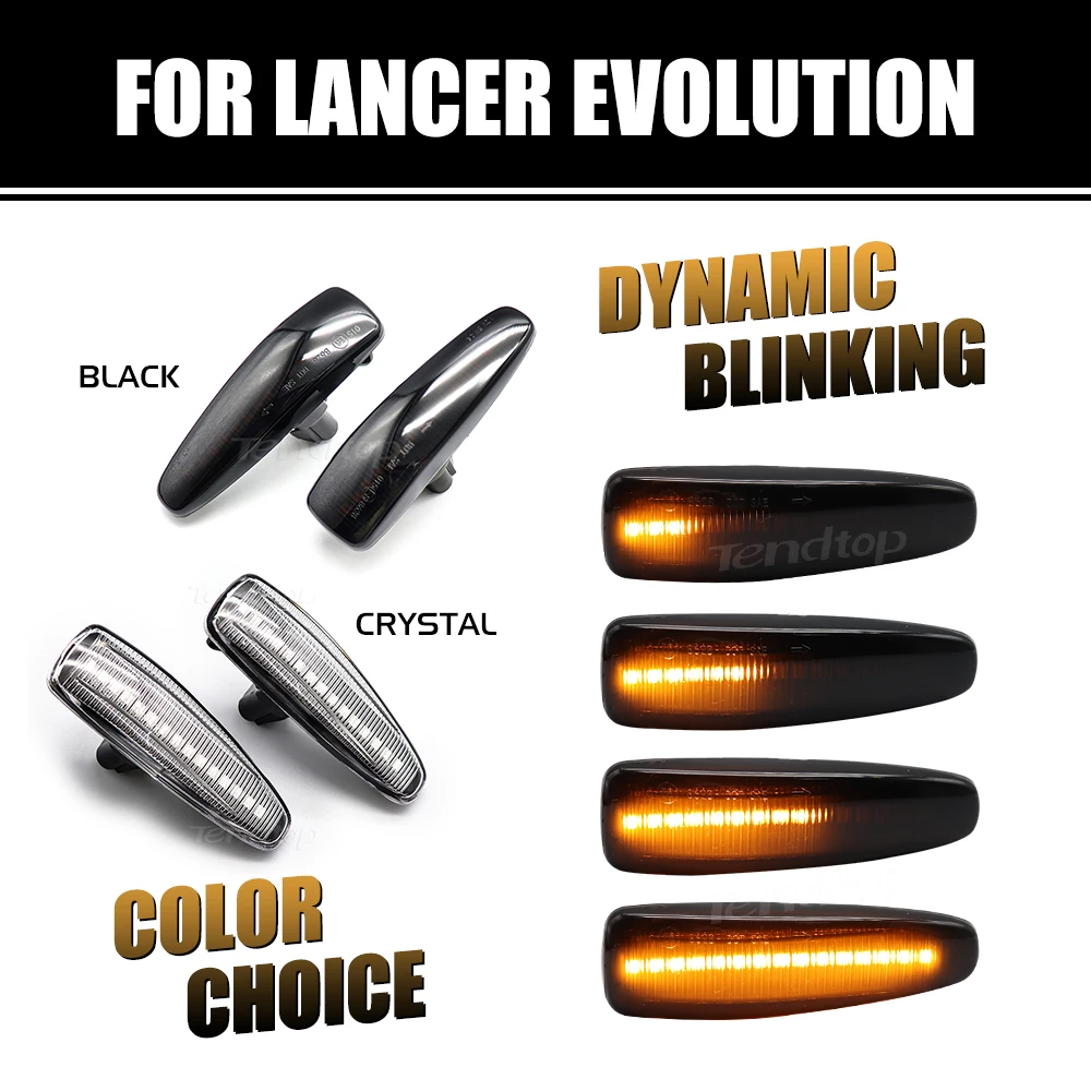 Led Dynamic Side Marker Turn Signal Light Sequential Blinker Lamp For Mistubishi Outlander Sport Mirage Sport Lancer Evolution X