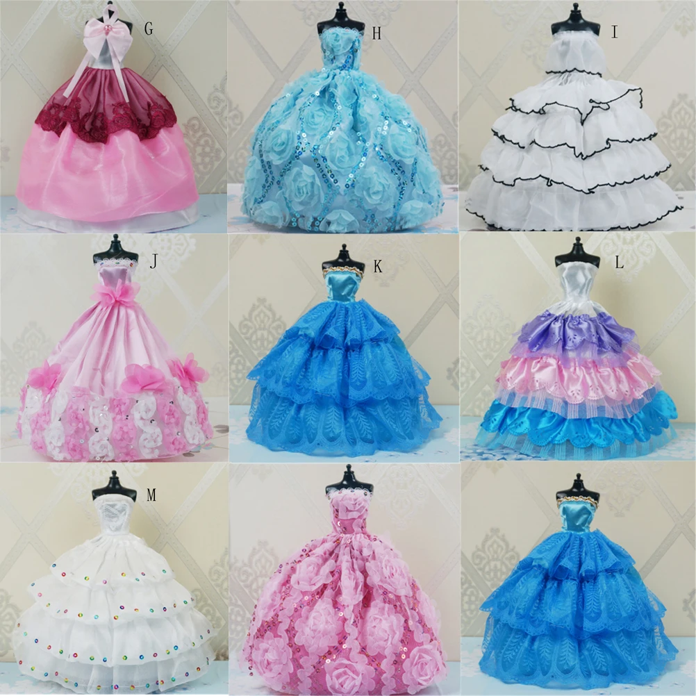 Evening Dress for Barbie Doll Wedding Dress for Barbie Furniture For Dolls Puppet Clothes Dolls Accessories Multi Styles