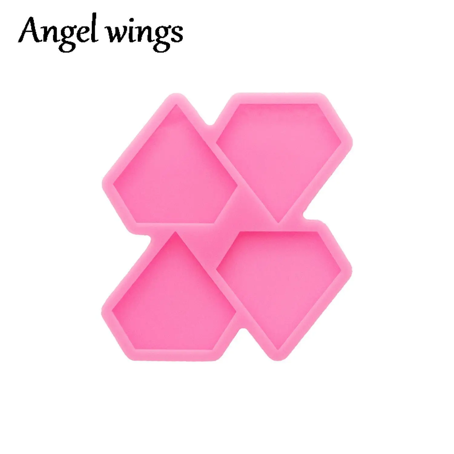 DY1026 1.7in Circle/Square/Hexagon/Octagon/Pentagram/Heart/Diamond Silicone Molds Epoxy Resin Mold for Phone Grip