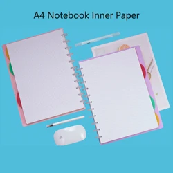 A4 Mushroom Hole Notebook Inner Paper Loose Leaf Notebook Refill Inside Page Binder Inner Page To Do List Line Grid Inside Paper