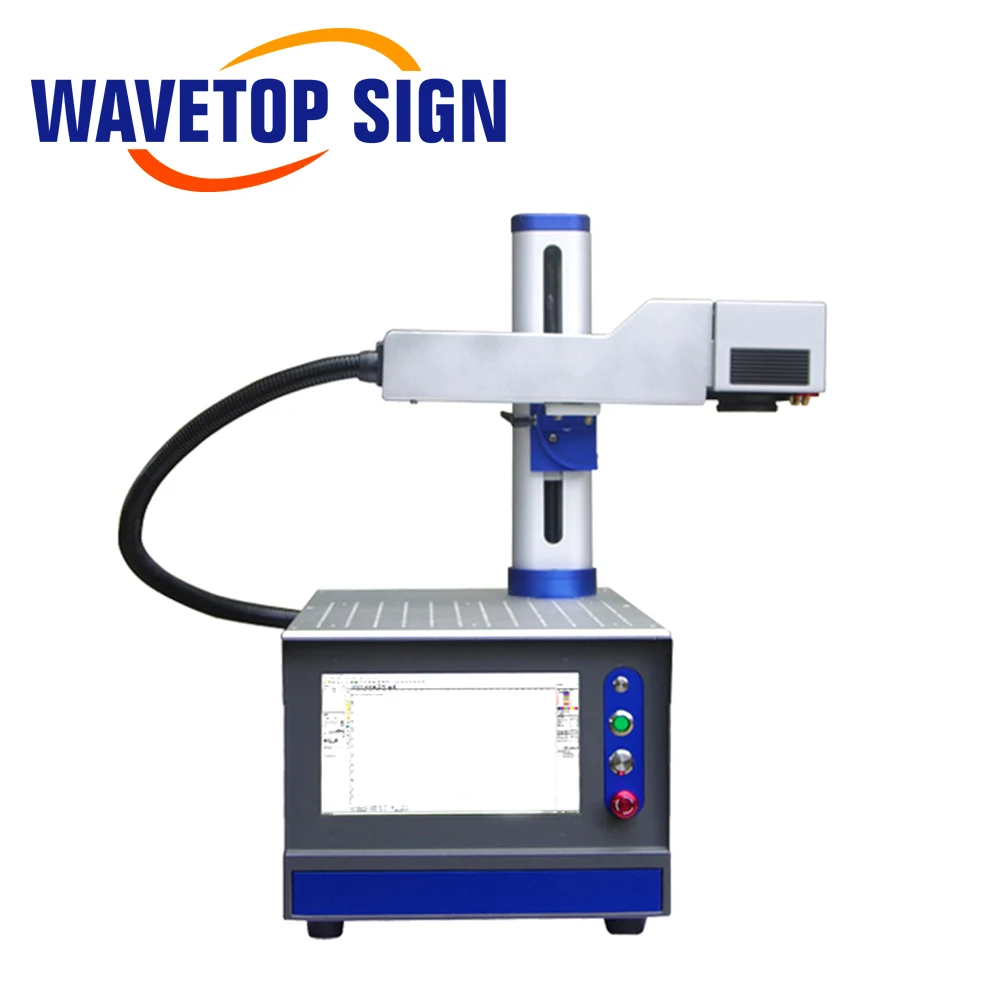 WaveTopSign 1064nm 20w Portable Fiber Laser Marking Machine Marking Range 175x175mm for Metal Stainless Steel