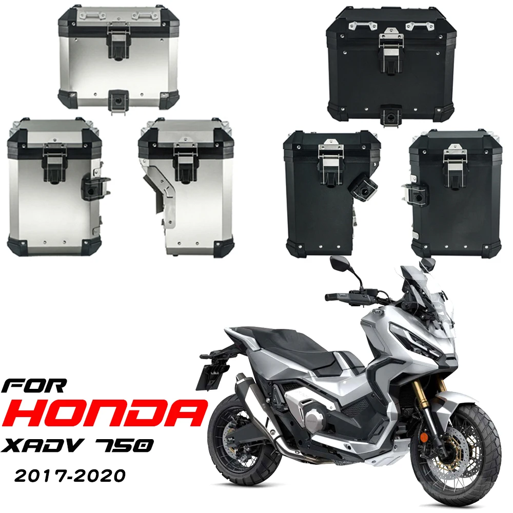 

For Honda XADV 750 XADV750 2017-2020 Motorcycle Panniers Top Case Aluminum Saddlebag Rack Luggage Box Stainless Steel Bracket