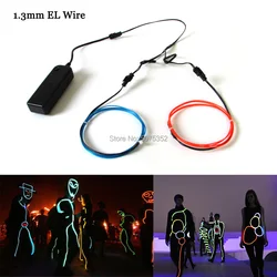 1M Neon Led Strip Dress Costume Decor 1.3mm Waterproof EL Wire Rope Tube Glow Cable Light Led Lamp For Christmas Night Club