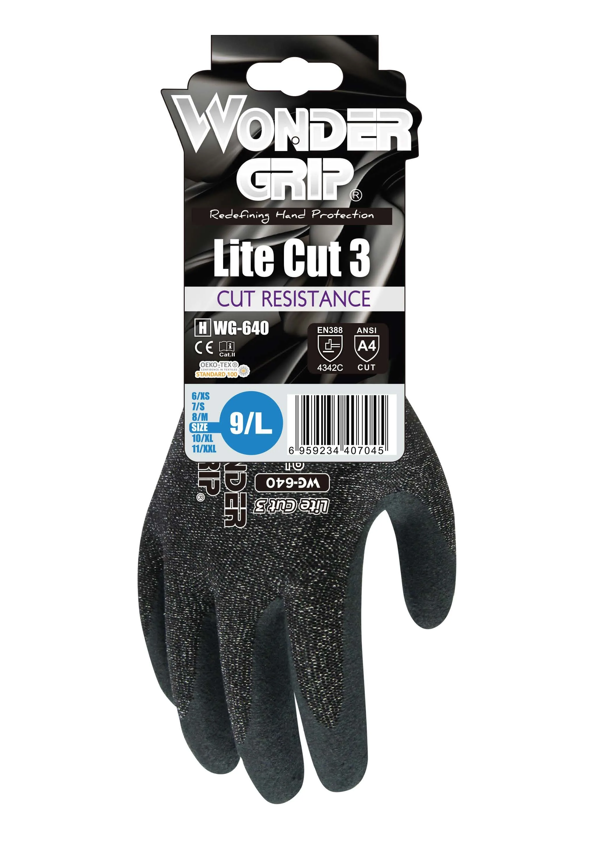 Rigger Safety Glove HPPE Mineral Fibre ANSI A4 Maxi High Flex Butcher Anti Cut Resistant Proof Micro Foam Nitrile Work Glove