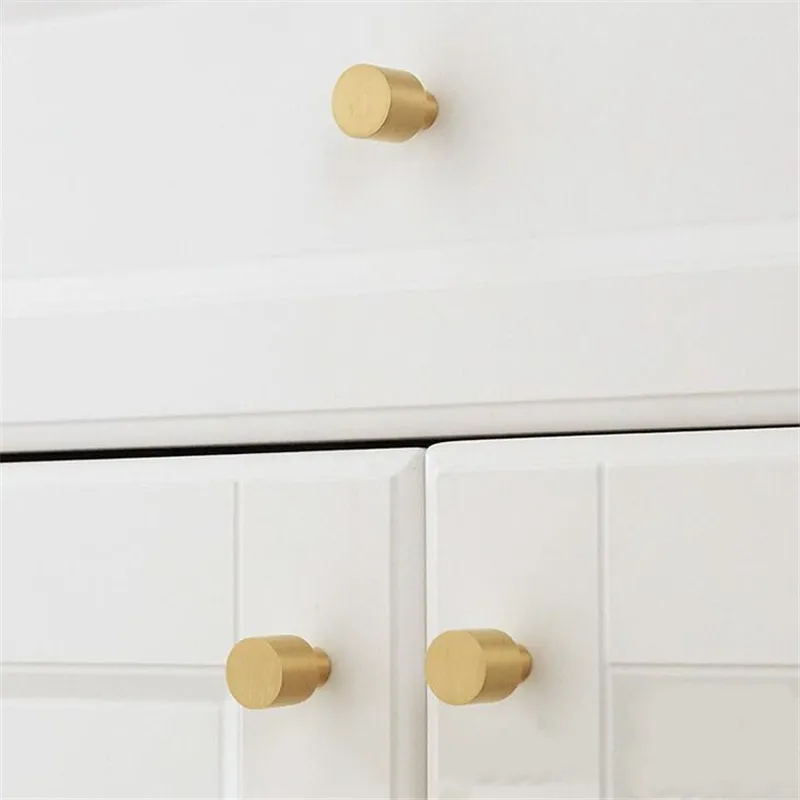 2021 Nieuwe Nordic Light Luxe Massief Messing Handvat Cilinder Garderobe Deurknop Meubels Kastdeur Schuifladegrepen Diy Trekt
