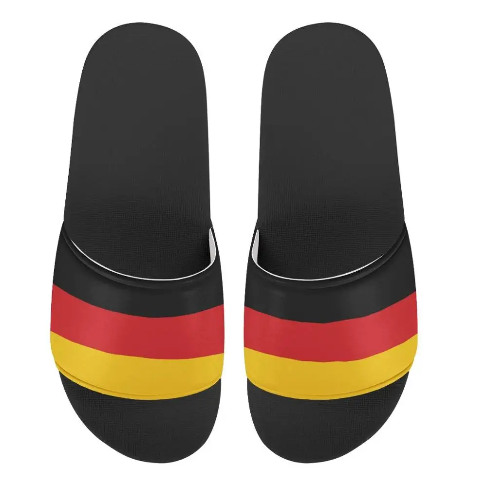 men Custom Pattern Slippers Germany Flag Print Summer Fashion Slide Sandals Outdoor Non-slip Beach Shoes Platform Flip Flops