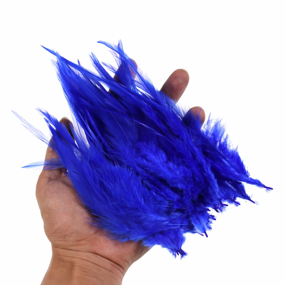 50 Stück Fliegenbindematerial: Natürliche Hühner-/Hahnsattelfedern für Streamer & Woolly Bugger Fliegen – Detail 6