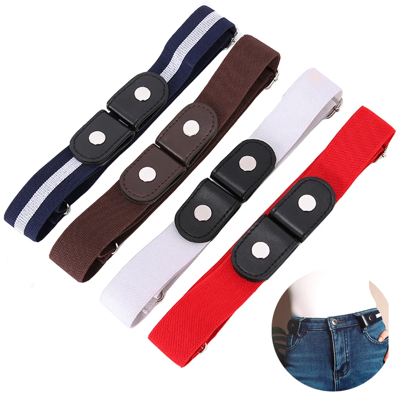 Womans Belt  Buckle-Free Waist Jeans Pants No Buckle Stretch Elastic Waist Belts for Men Women Invisible Belt DropShipping