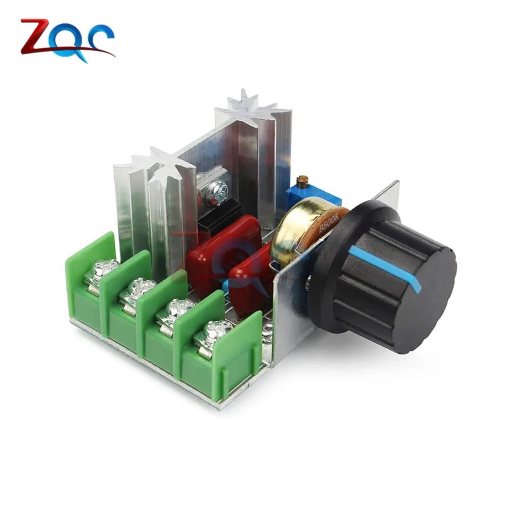 AC 220V 2000W Adjustable Motor Speed Controller Thermostat Dimmer LED Dimming SCR Electronic Voltage Regulator Module