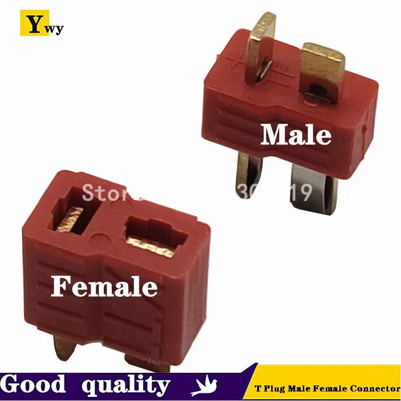 10PCS/LOT  T Plug Male Female Connector ESC RC Lipo Battery Helicopter For Deans 5Pair T Type Male Female Adapter Connector
