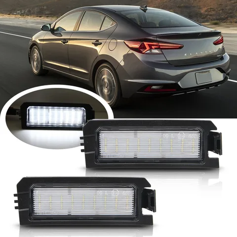 2 шт. светодиодные лампы освещения номерного знака для Kia K5 Rio Niro Cadenz 2017- Hyundai Elantra N GT i30 PD PDE Sonata Veloster N