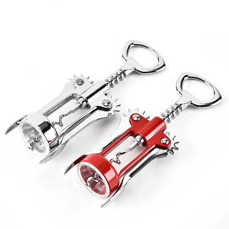 Creative Zinc Alloy Wine Corkscrew Kitchen Tools Stainless Steel Wine Corkscrew Portable Metal Red Wine Opener Cork Remover