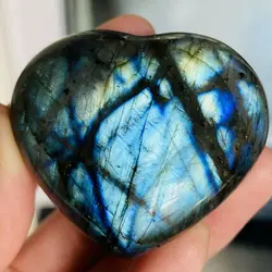 1pc 2-3cm Natural polishing random color labrador heart crystal stone crystal stone moon stone aquarium garden decoration