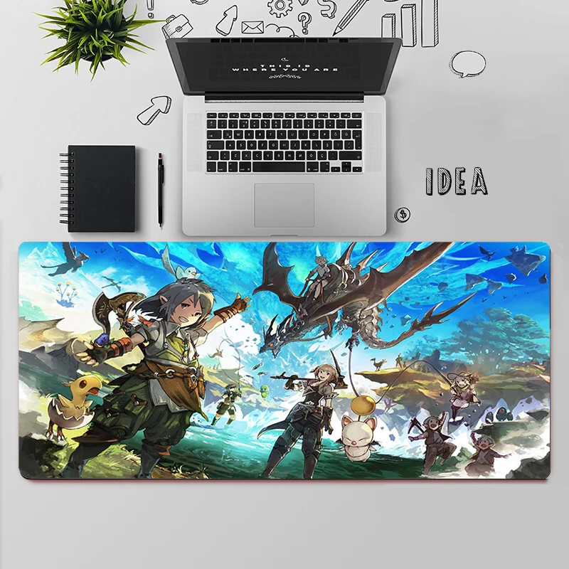 Gaming Mouse Pad Large Mouse Pad PC Gamer Computer Mouse Mat Final Fantasy XIV Online Big Mousepad Keyboard Desk Mat Mause Pad