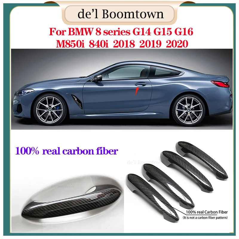 

New Car Door Handle Cover accessories 100% Real Carbon Fiber For BMW 8 series G14 G15 G16 M850i 840i 2018 2019 2020