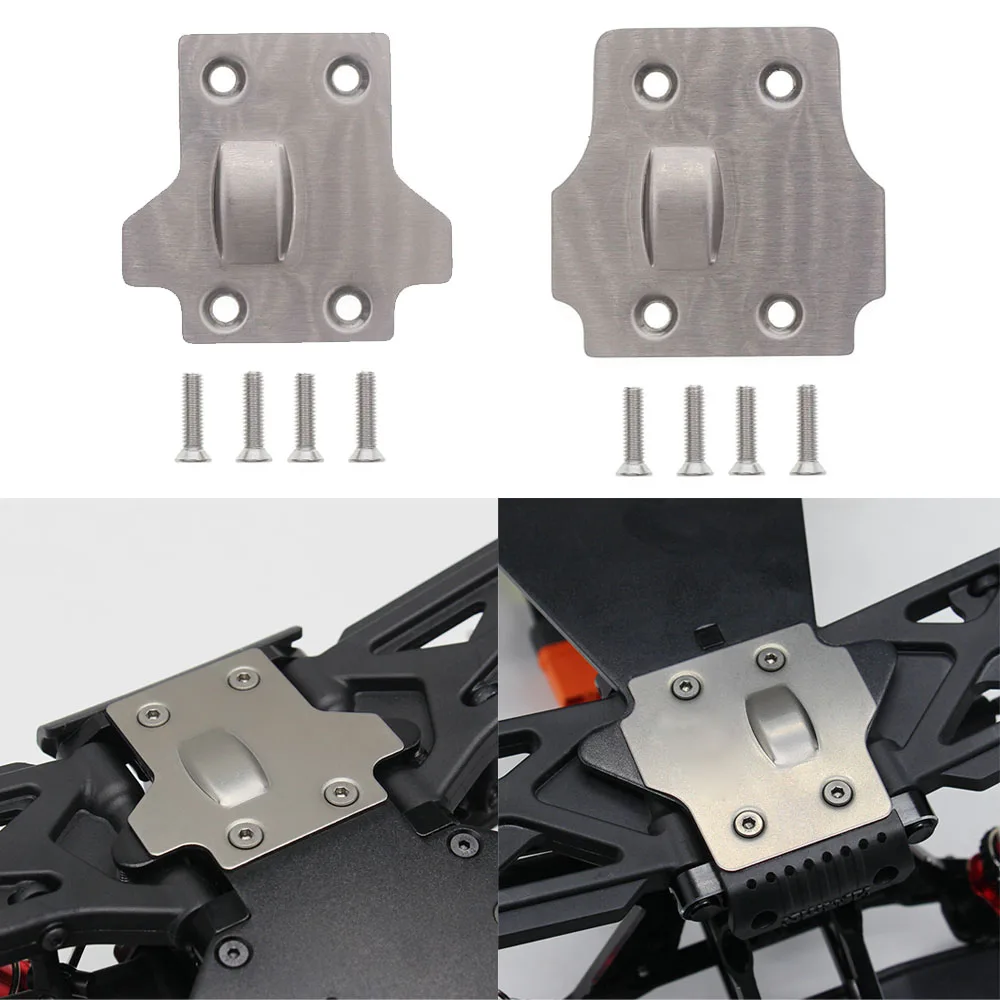 Stainless Steel Front Rear Skid Plate Chassis Guard  Set For 1/8 Arrma Karton Senton Outcast Talion Typhon RC Car Repair parts